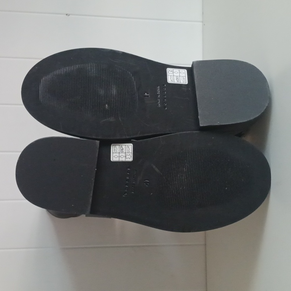 Topshop Black Leather Moto New Boots. - Picture 6 of 7
